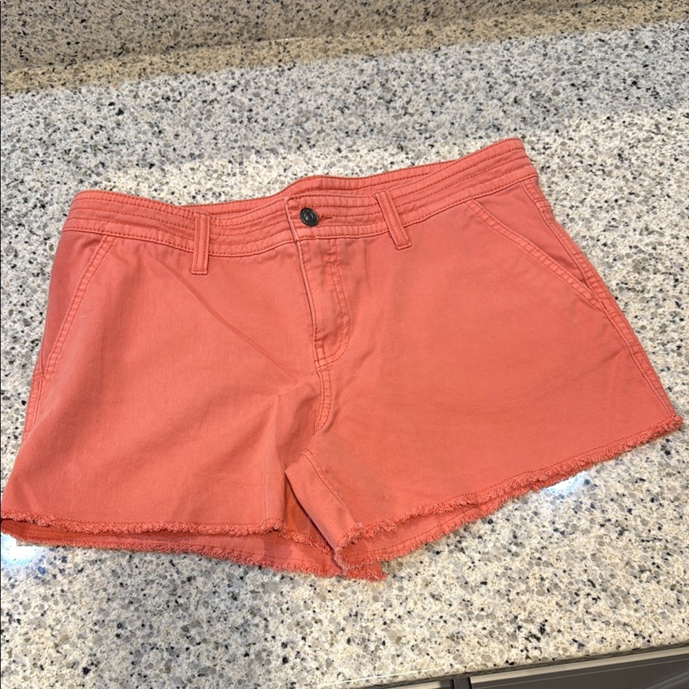 Prana Pink Jean Shorts Casual Summer Style
